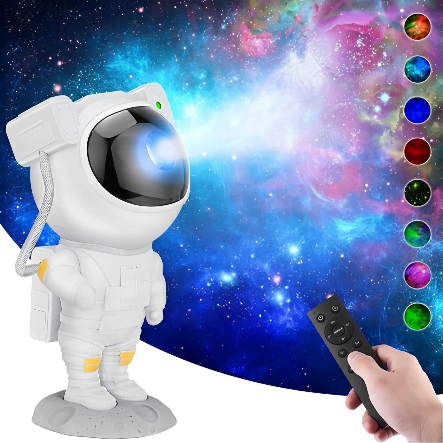 "Astronaut Galaxy Projector with Remote Control – Starry Sky Night Light for Kids & Bedroom Decor"